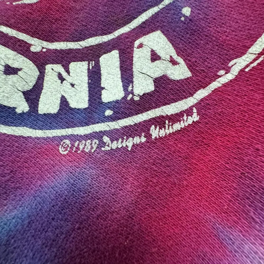 Vintage Mammoth Mountain Hoodie Mens Small Multicolor Tie Dye Fleece Pro-Weave